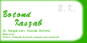 botond kaszab business card